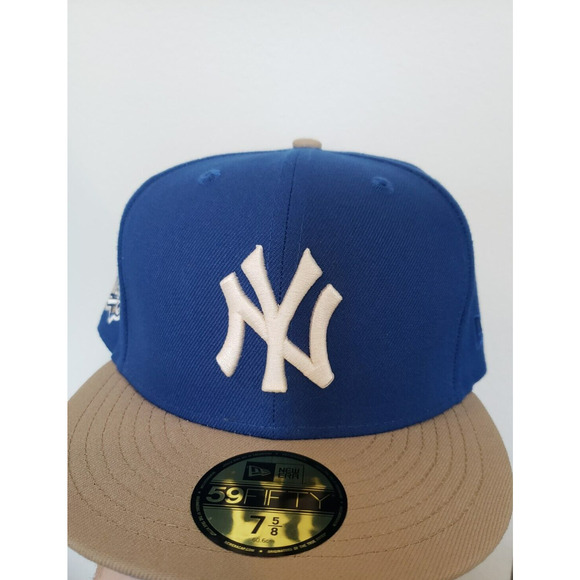 New York Yankees Hat Cap 1999 World Series Men Size 7 5/8 Blue New Era - Picture 1 of 7